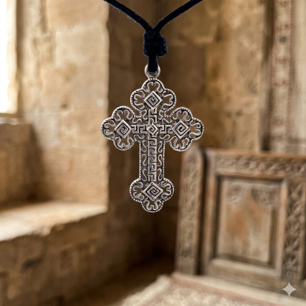 Gothic Celtic Cross Sterling-silver Brass Charm Necklace Pendant Jewelry