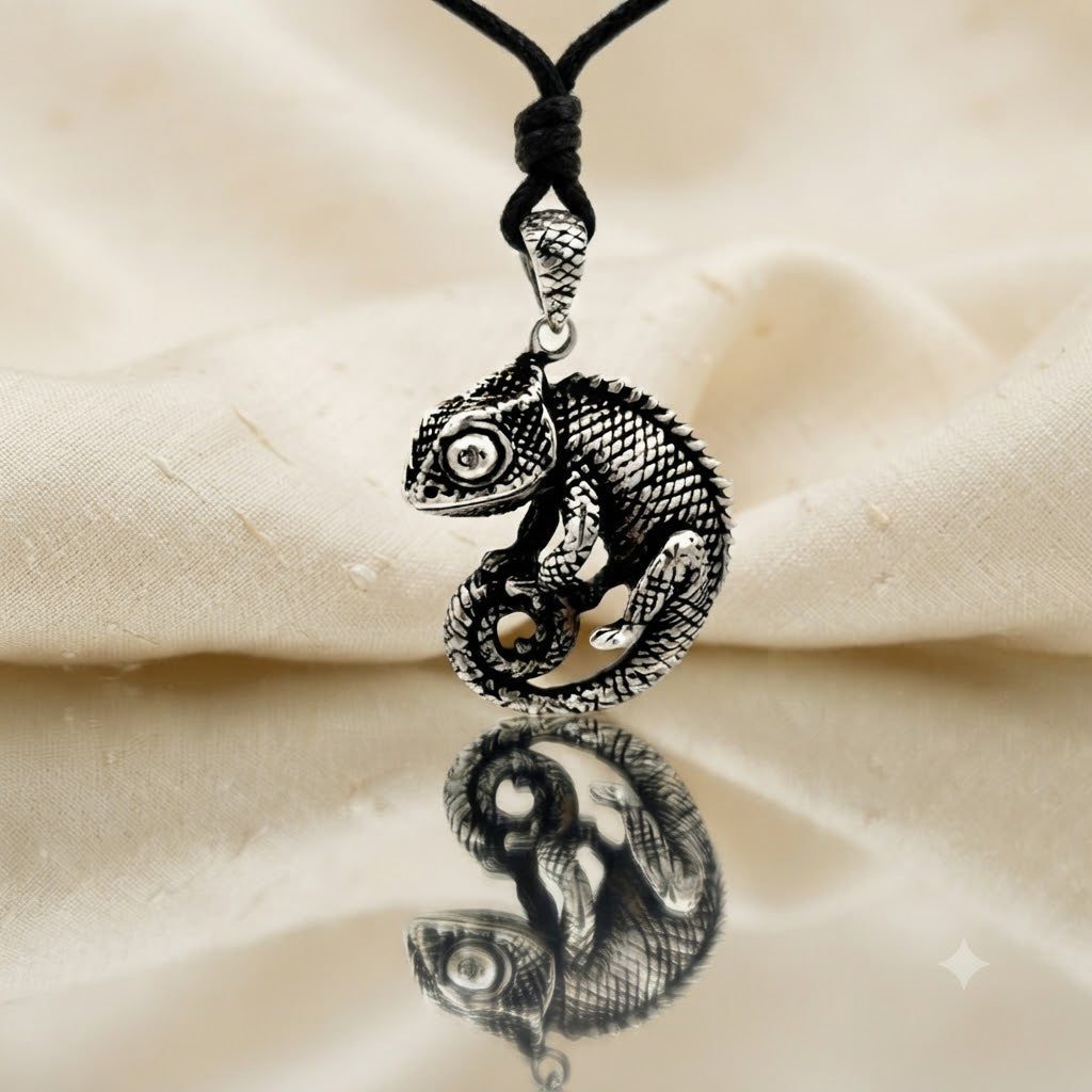 New Lizard Reptile 92.5 Sterling Silver Gold Brass Charm Necklace Pendant Jewelry