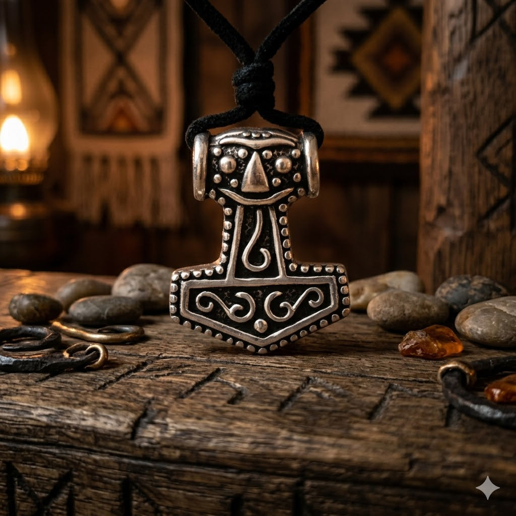 God's Hammer Sterling Silver Gold Brass Charm Necklace Pendant Jewelry