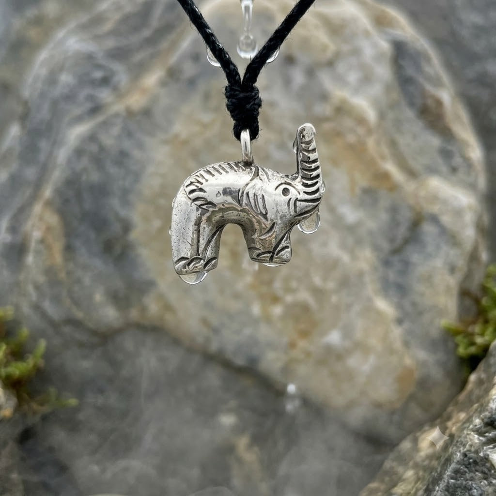 Elephant 92.5 Sterling Silver Charm Necklace Pendant Jewelry