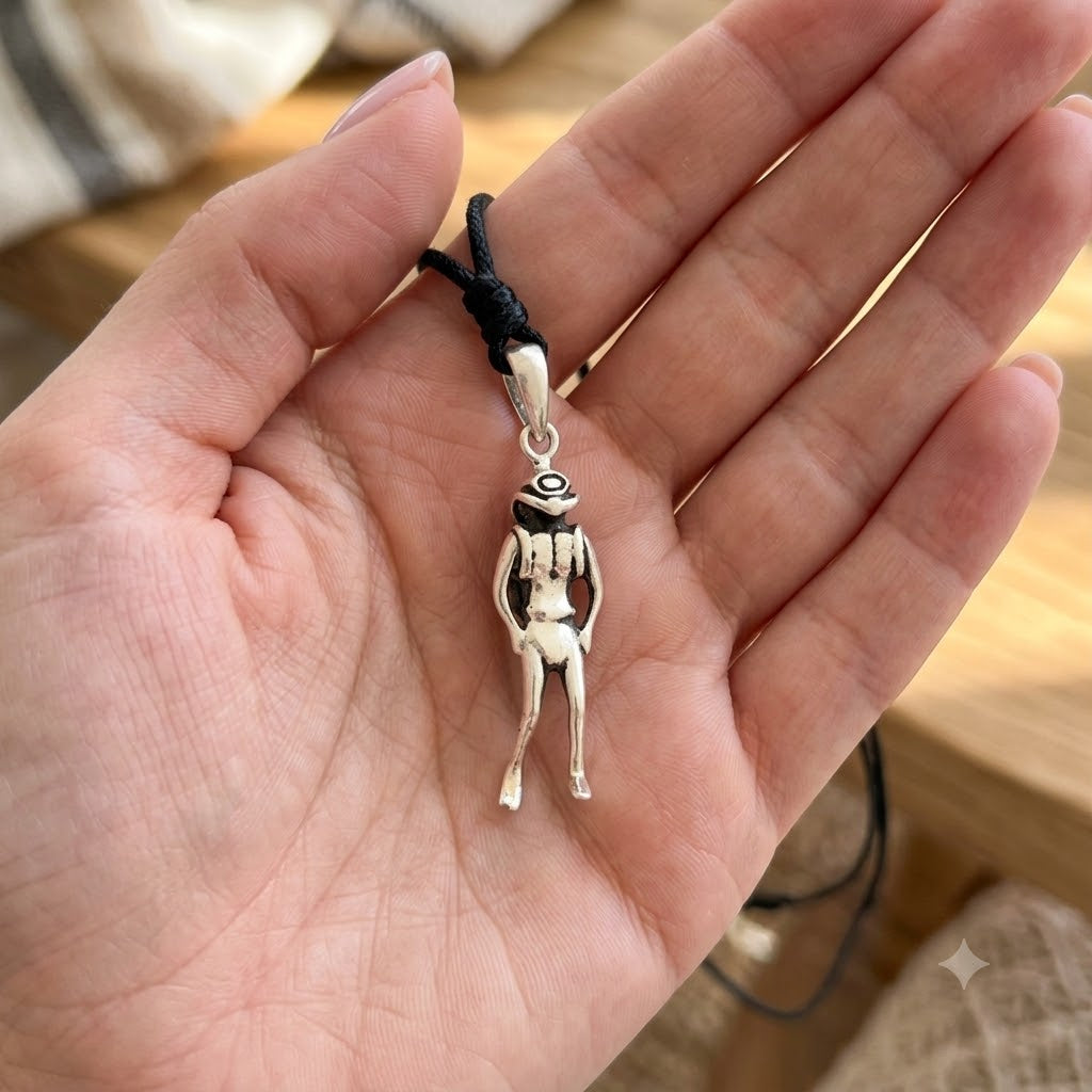 Scuba Diver 92.5 Sterling Silver Gold Brass Charm Necklace Pendant Jewelry