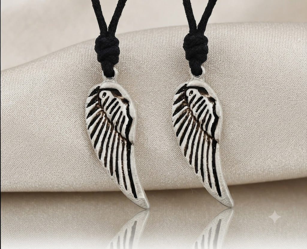 Angel Wing 92.5 Sterling-silver Pewter Charm Necklace Pendant Jewelry