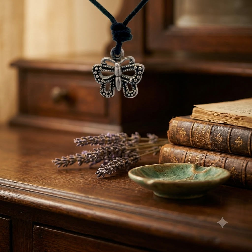 Handmade Butterfly Sterling-silver Pewter Brass Charm Necklace Pendant Jewelry