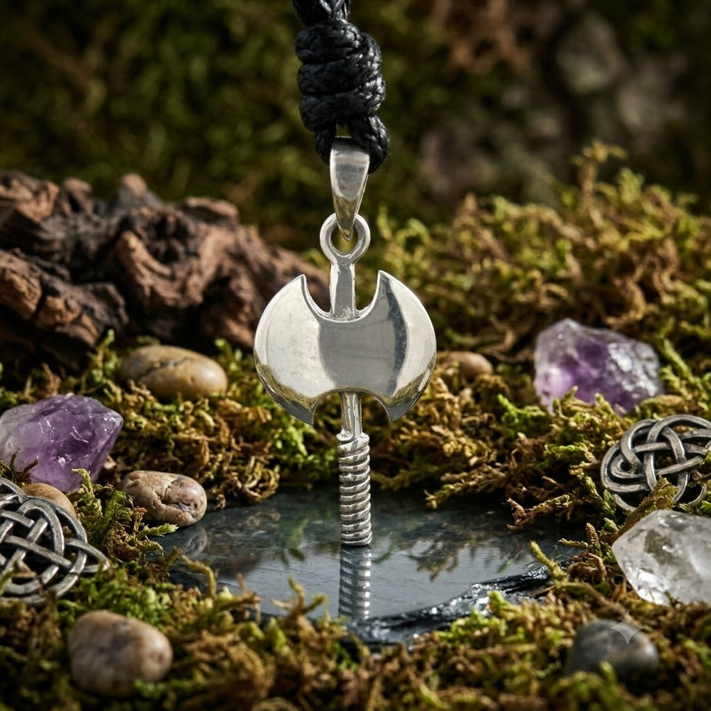 Beautiful Axe Pewter Sterling-silver Brass Charm Necklace Pendant Jewelry