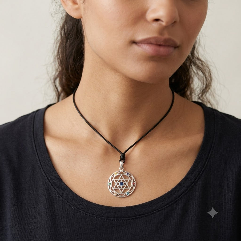 Classic Star of David 92.5 Sterling Pewter Brass Charm Necklace Pendant Jewelry