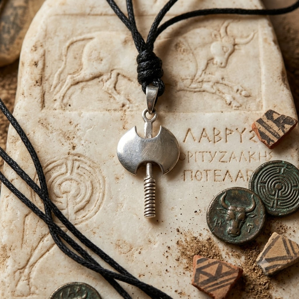 Beautiful Axe Pewter Sterling-silver Brass Charm Necklace Pendant Jewelry