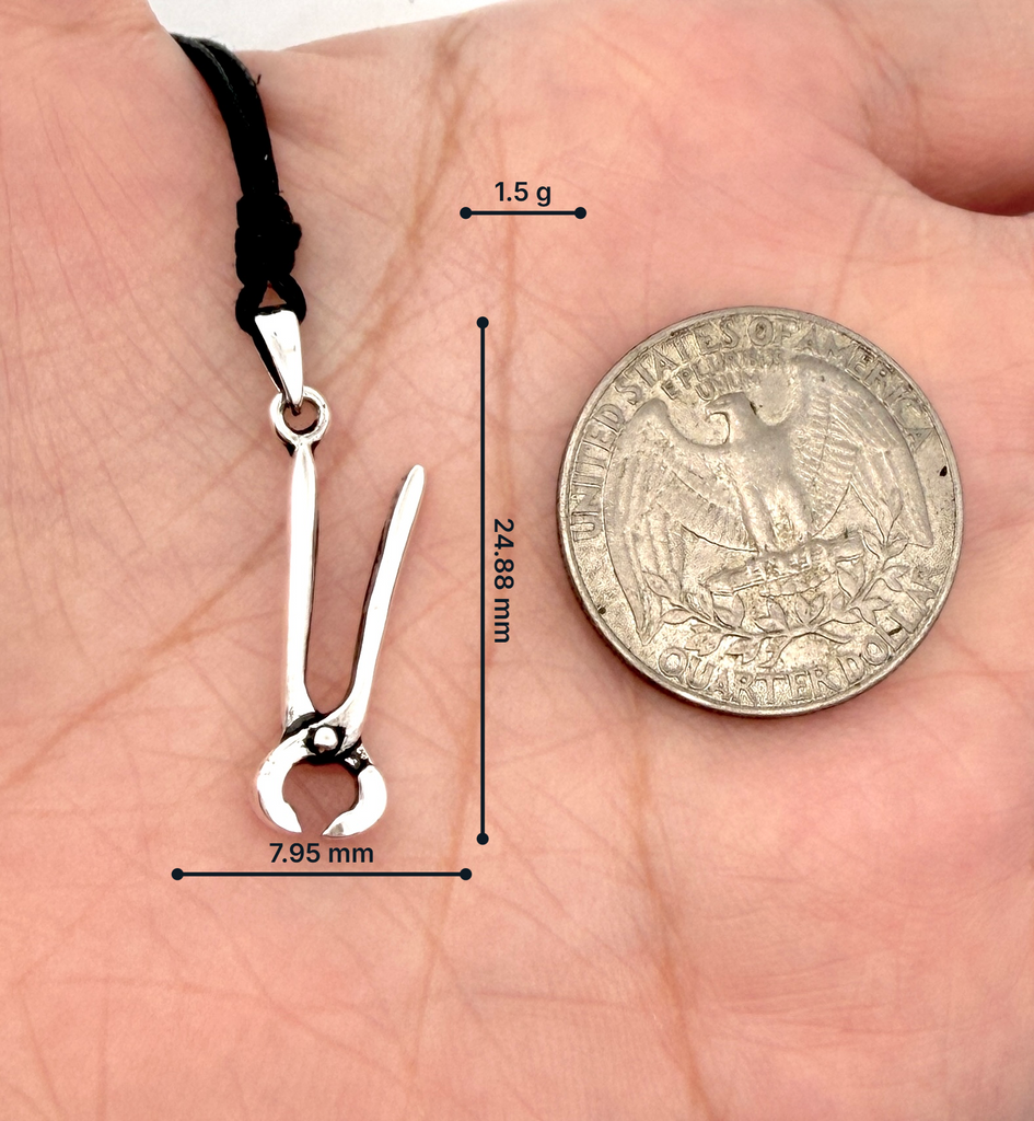 Spring Clamp 92.5 Sterling Silver Gold Brass Necklace Pendant Jewelry