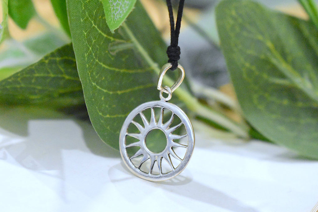 New Buddha Wheel 92.5 Sterling-silver Pewter Brass Charm Necklace Pendant Jewelry