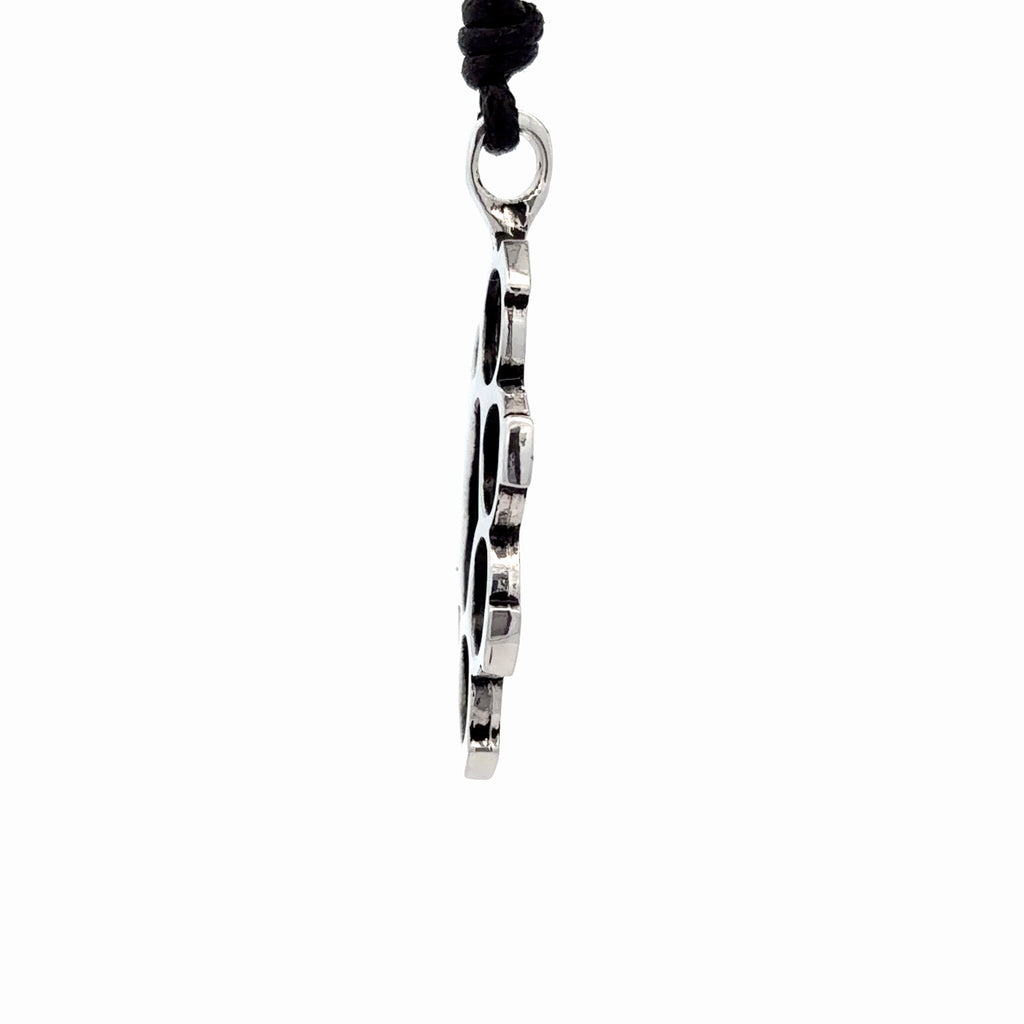 Silver Pewter Knuckles Silver Pewter Charm Necklace Pendant Jewelry