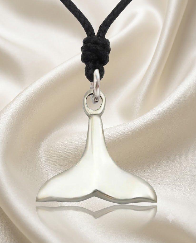 Unique Whale Tail Silver Pewter Brass Charm Necklace Pendant Jewelry