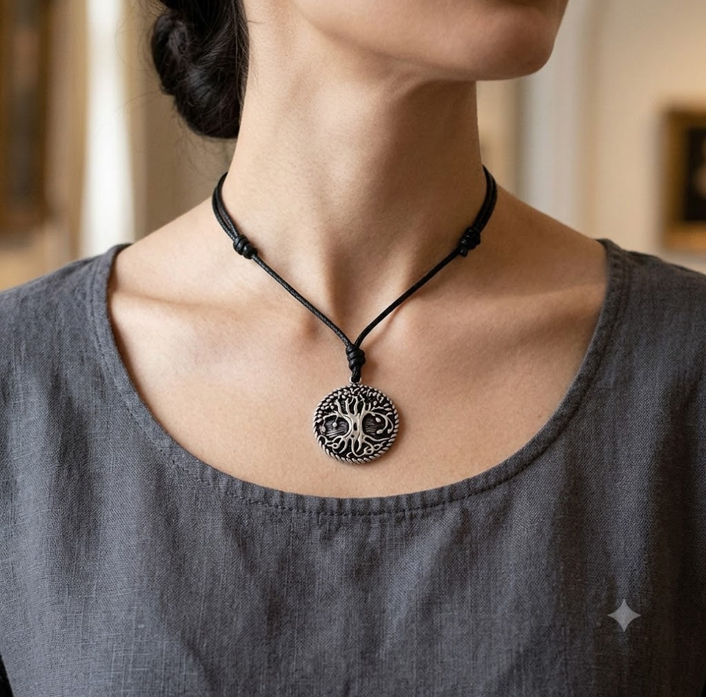 Celtic Tree Of Life 92.5 Sterling Silver Pewter Brass Necklace Pendant Jewelry