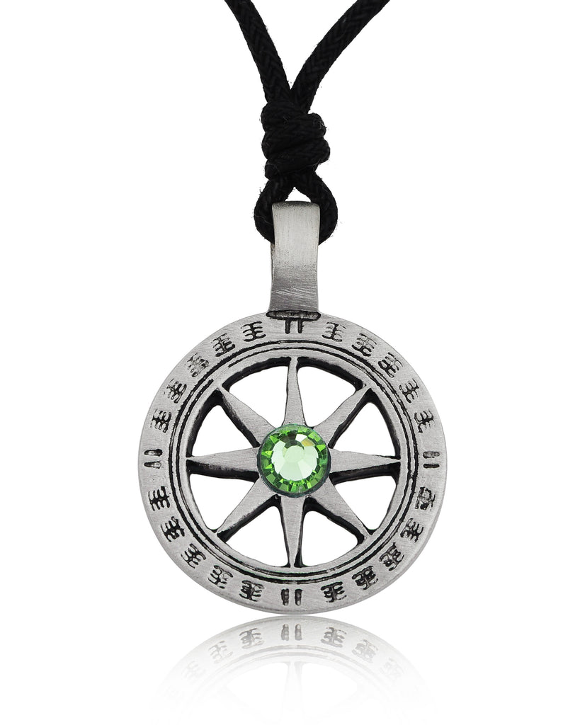Color Mayan Sun Symbol Silver Necklace Pendant Jewelry