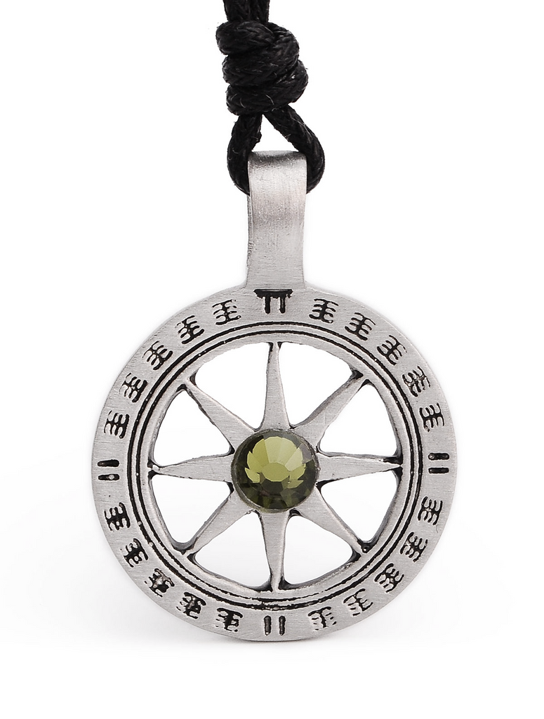 Color Mayan Sun Symbol Silver Necklace Pendant Jewelry