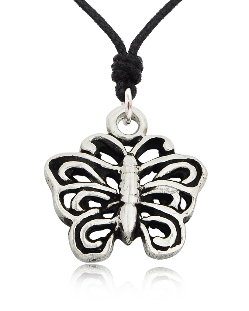 Unique Butterfly Sterling-silver Pewter Gold Brass Charm Necklace Pendant Jewelry