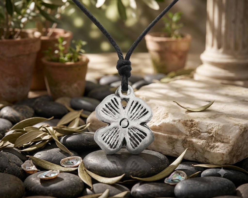 Four Leaf Clover Sterling-silver Pewter Gold Brass Charm Necklace Pendant Jewelry