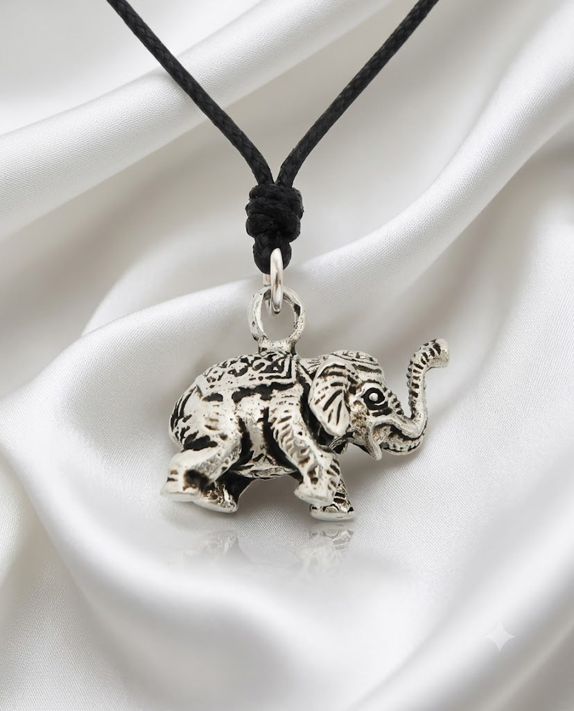 Thai Elephant 92.5 Sterling Silver Pewter Gold Brass Necklace Pendant Jewelry