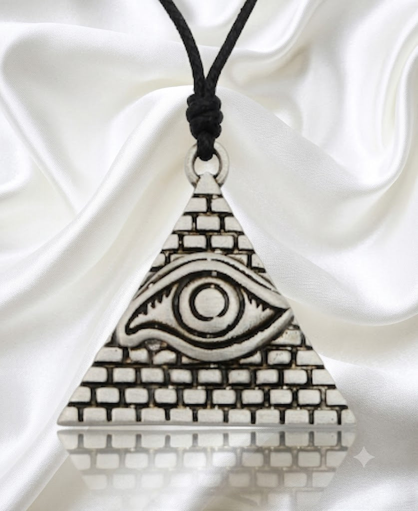 Eye Of Providence 92.5 Sterling Silver Pewter Brass Necklace Pendant Jewelry