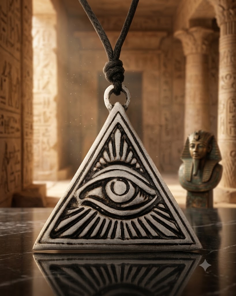 Eye Of Providence 92.5 Sterling Silver Pewter Brass Necklace Pendant Jewelry