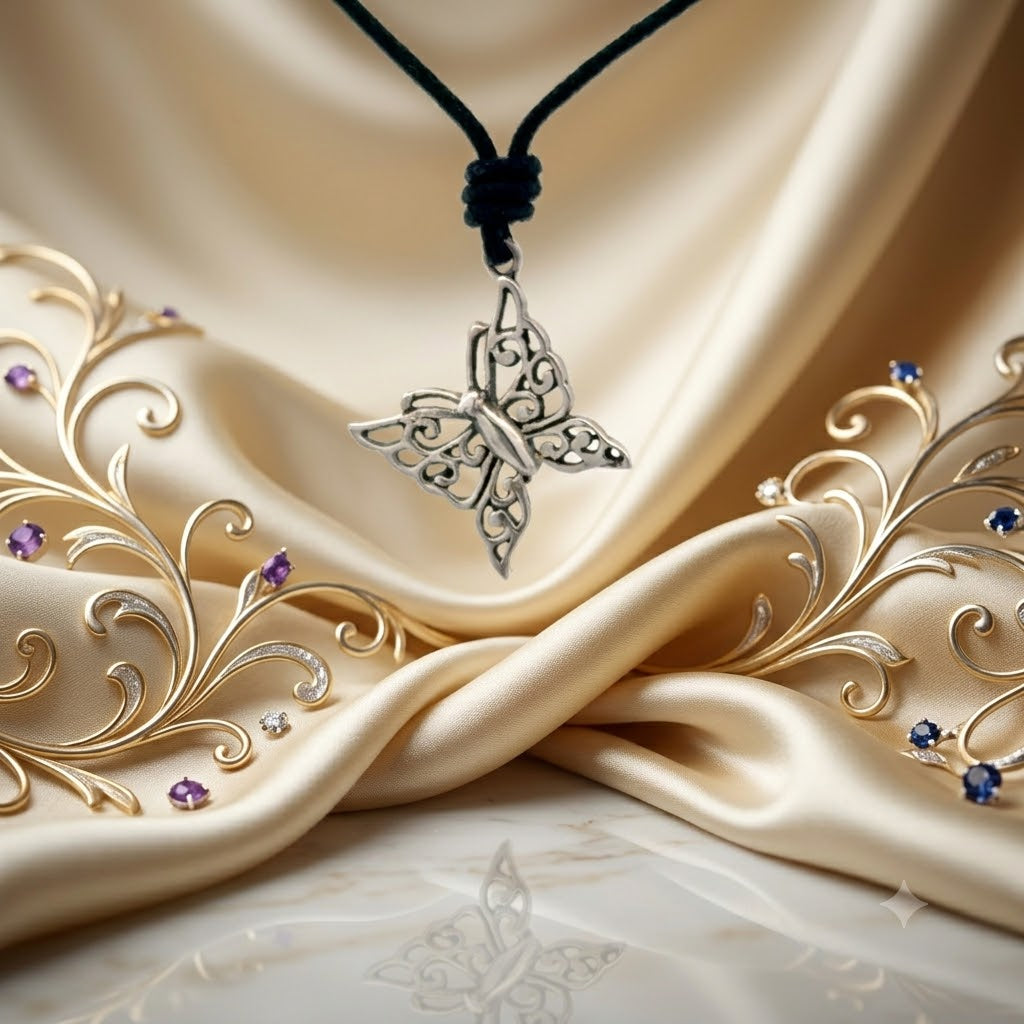 New Butterfly Insect Sterling-silver Pewter Brass Charm Necklace Pendant Jewelry