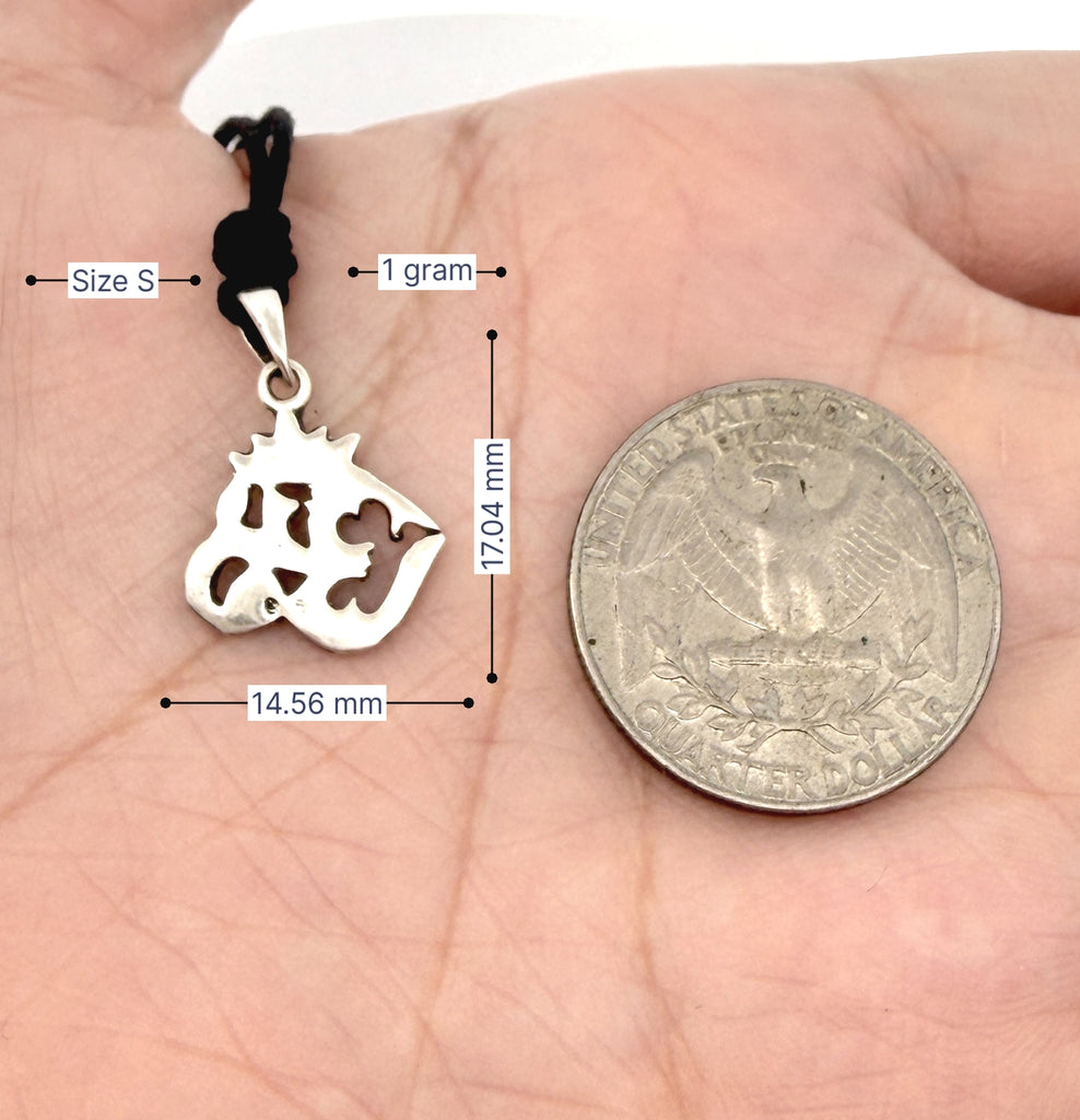 New Om Ohm Hindu Word Yoga Silver Pewter Charm Necklace Pendant Jewelry