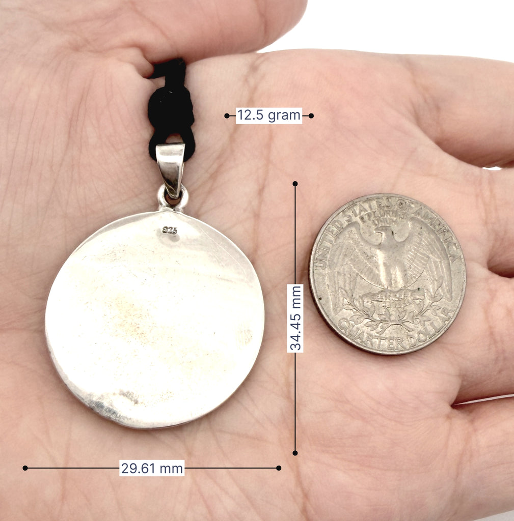 Fashionable Om Ohm Silver Pewter Charm Necklace Pendant Jewelry With Cotton Cord