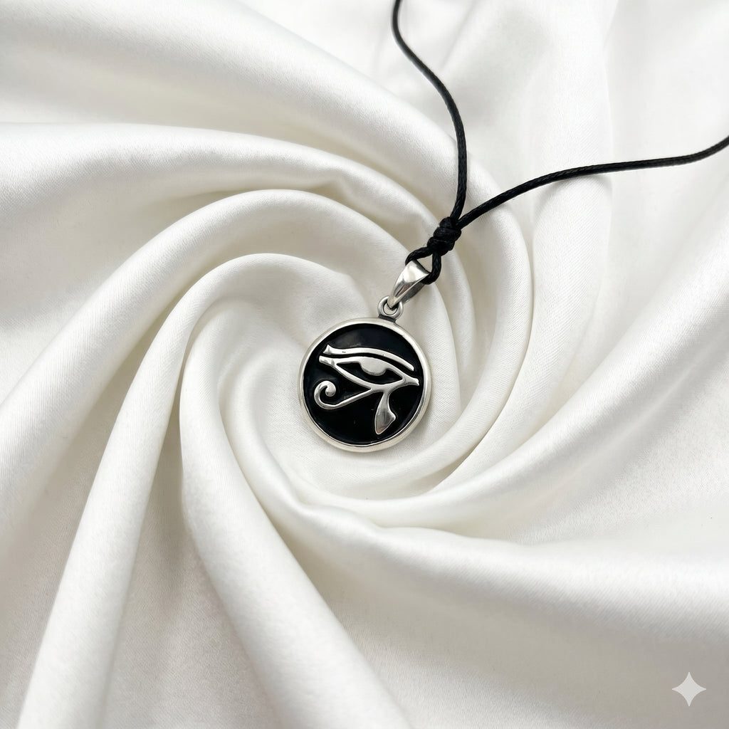 Eye of Ra - Ancient Egypt Handmade Silver Brass Pewter Necklace Pendant Jewelry