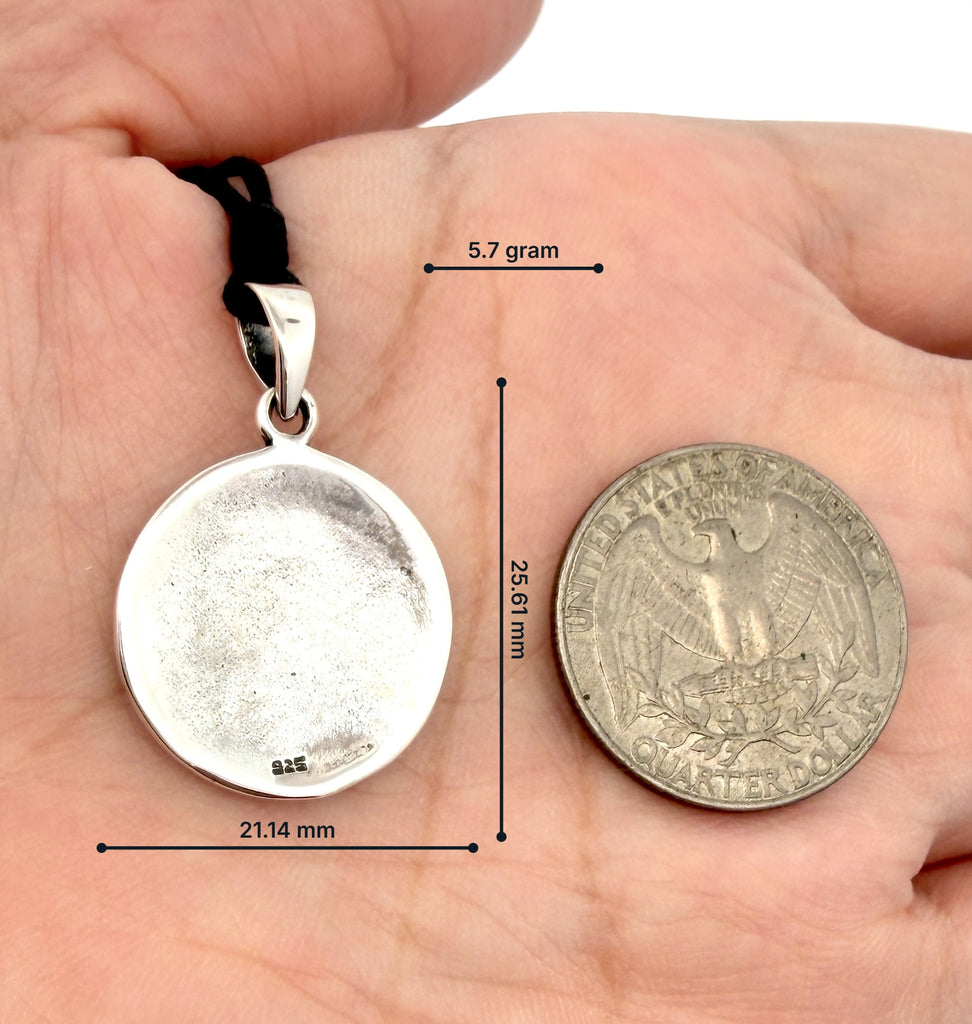 Eye of Ra - Ancient Egypt Handmade Silver Brass Pewter Necklace Pendant Jewelry