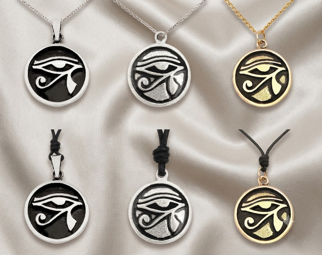 Eye of Ra - Ancient Egypt Handmade Silver Brass Pewter Necklace Pendant Jewelry
