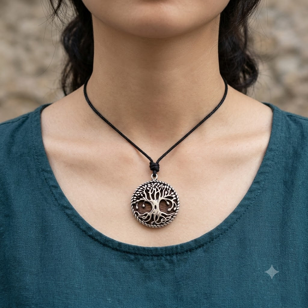 Celtic Tree Of Life 92.5 Sterling Silver Pewter Brass Necklace Pendant Jewelry