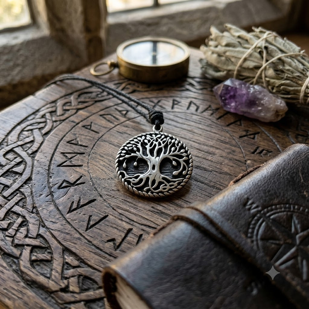 Celtic Tree Of Life 92.5 Sterling Silver Pewter Brass Necklace Pendant Jewelry