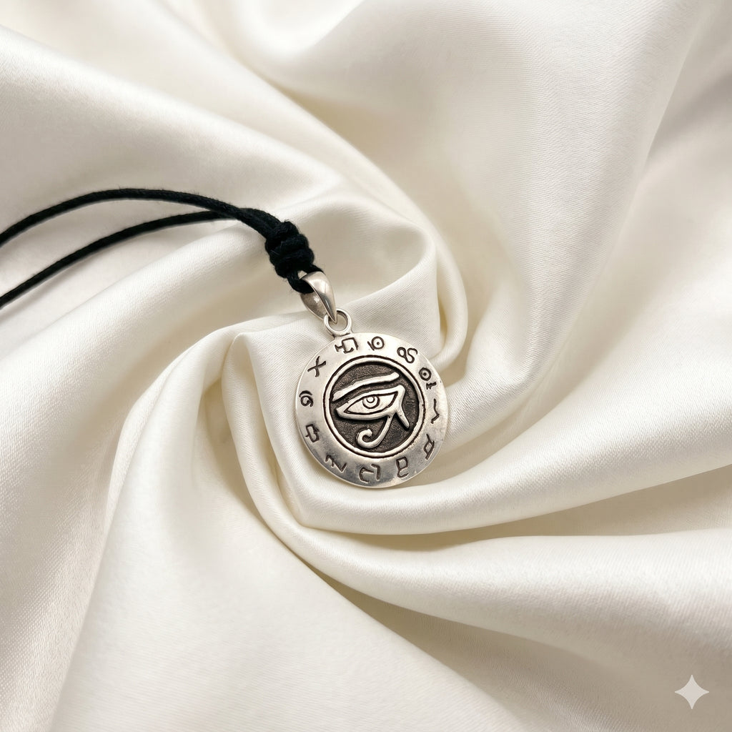 Egyptian Eye of Ra Horus Silver Pewter Gold Brass Charm Necklace Pendant Jewelry