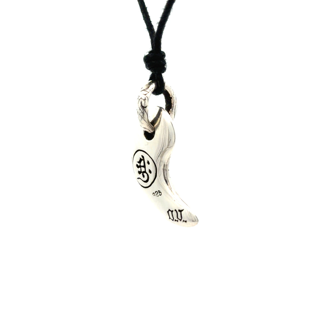 Vintage Dragon Magatama Japanese Yin‑Yang Pendant Necklace – 92.5 Sterling Silver & Gold Brass Jewelry