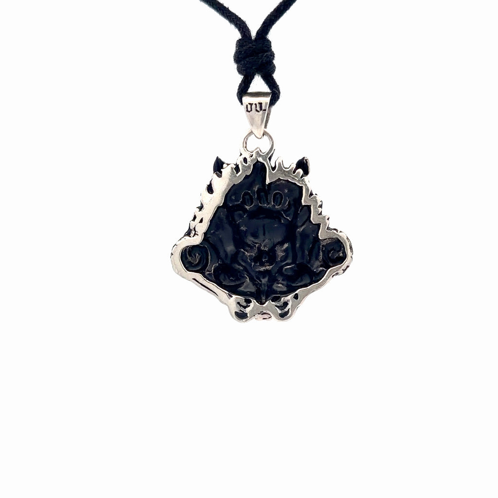 Japanese Hannya Mask 92.5 Sterling Silver Pewter Brass Necklace Pendent Jewelry