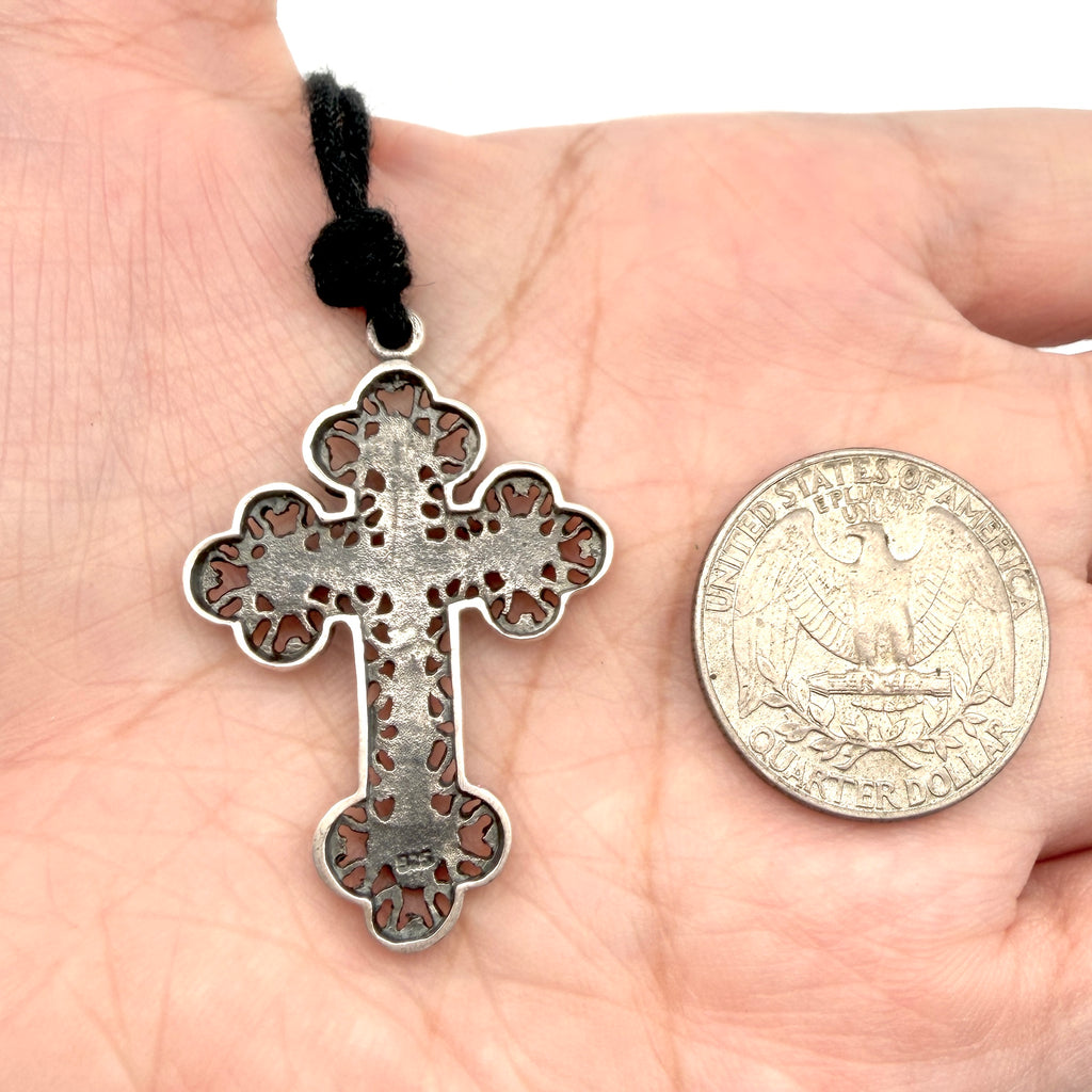 Gothic Celtic Cross Sterling-silver Brass Charm Necklace Pendant Jewelry