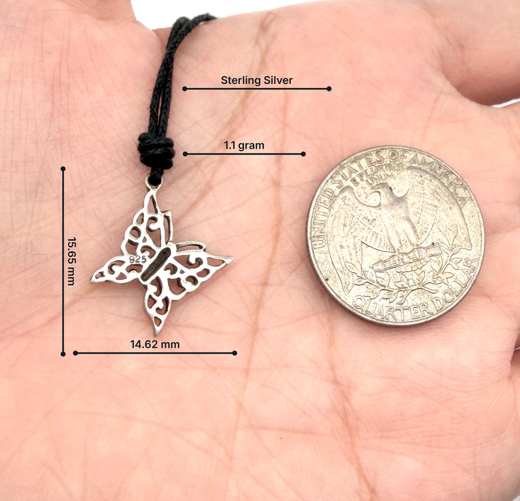 New Butterfly Insect Sterling-silver Pewter Brass Charm Necklace Pendant Jewelry