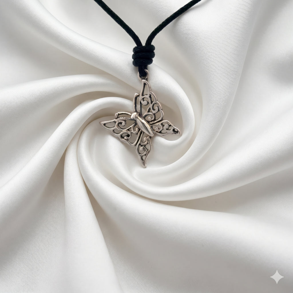 New Butterfly Insect Sterling-silver Pewter Brass Charm Necklace Pendant Jewelry