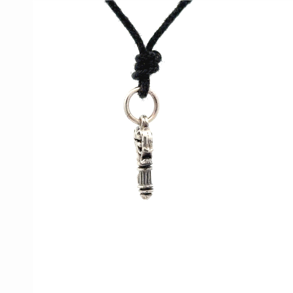 Key 92.5 Sterling Silver Gold Brass Charm Necklace Pendant Jewelry