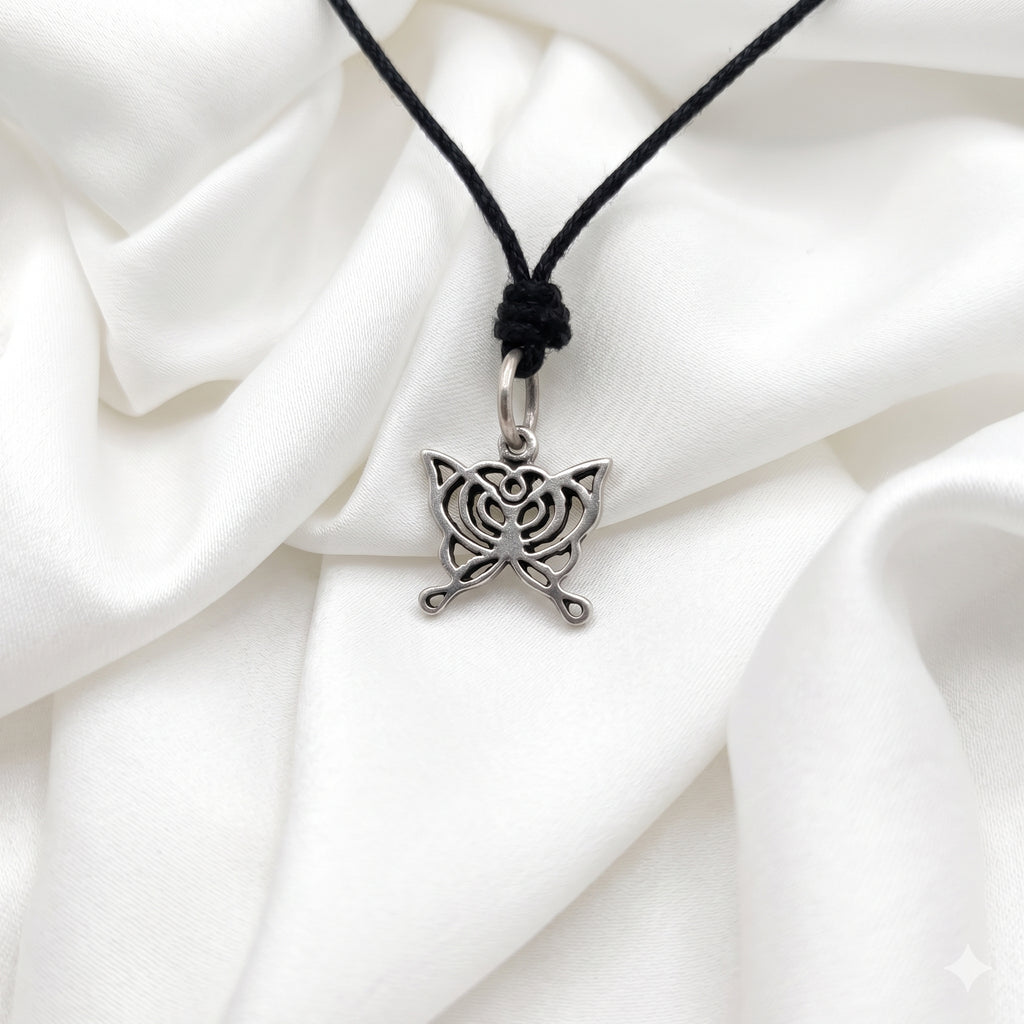 Lovely Butterfly Sterling-silver Pewter Brass Charm Necklace Pendant Jewelry