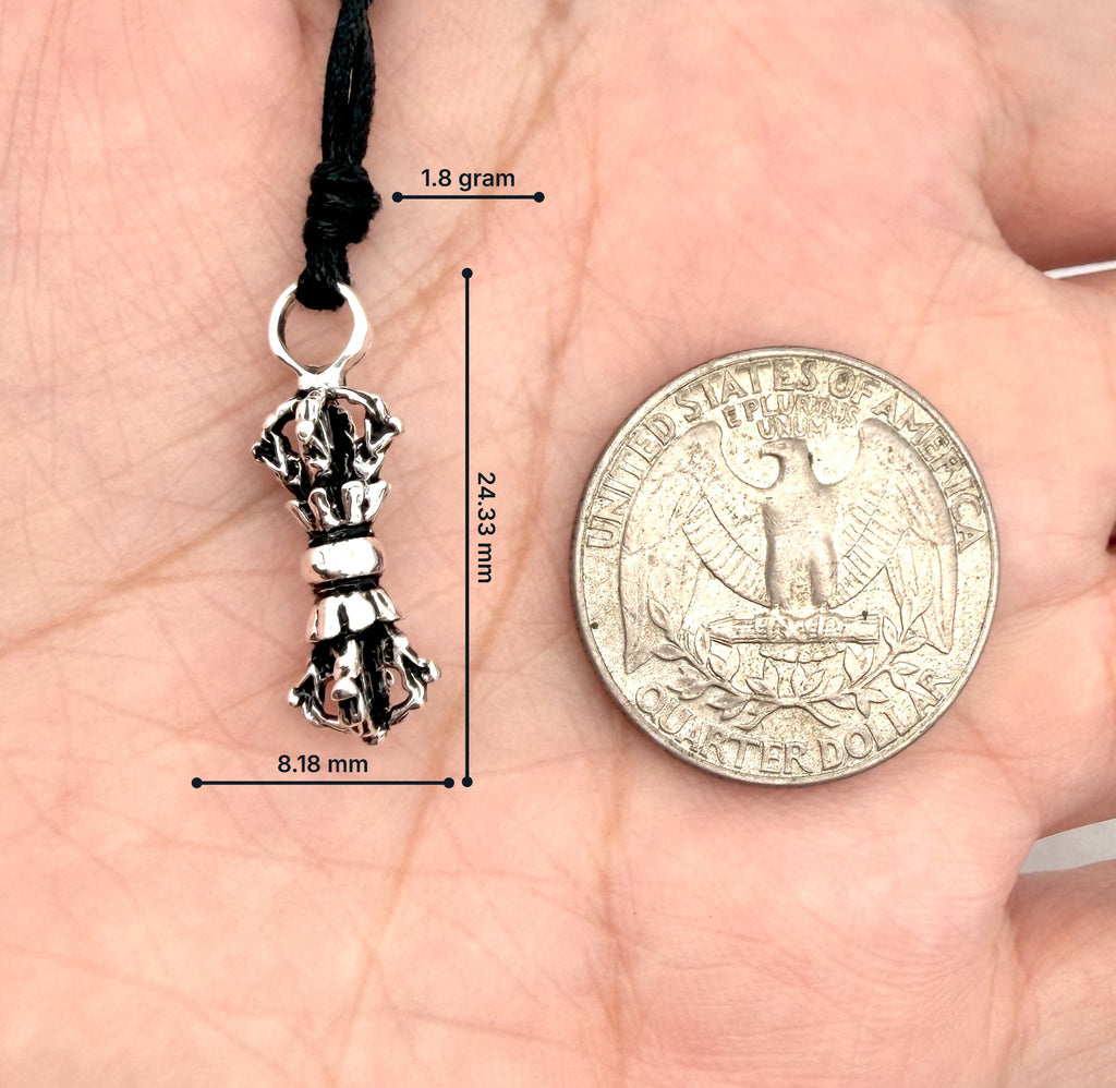 Tibet Amulet 92.5 Sterling Silver Gold Brass Charm Necklace Pendant Jewelry