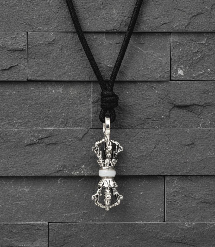 Tibet Amulet 92.5 Sterling Silver Gold Brass Charm Necklace Pendant Jewelry