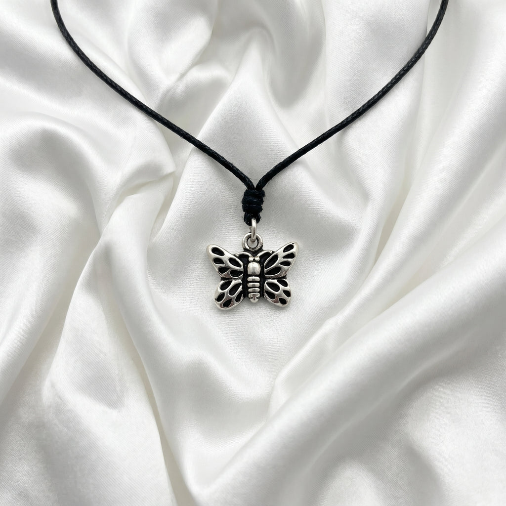 Fancy Butterfly Insect Sterling-silver Pewter Brass Necklace Pendant Jewelry