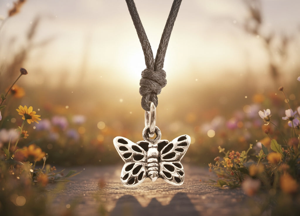 Fancy Butterfly Insect Sterling-silver Pewter Brass Necklace Pendant Jewelry