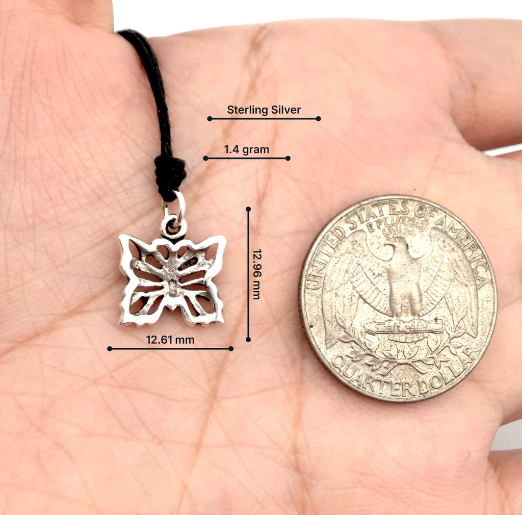 Lovely Butterfly Insect Sterling-silver Pewter Brass Necklace Pendant Jewelry