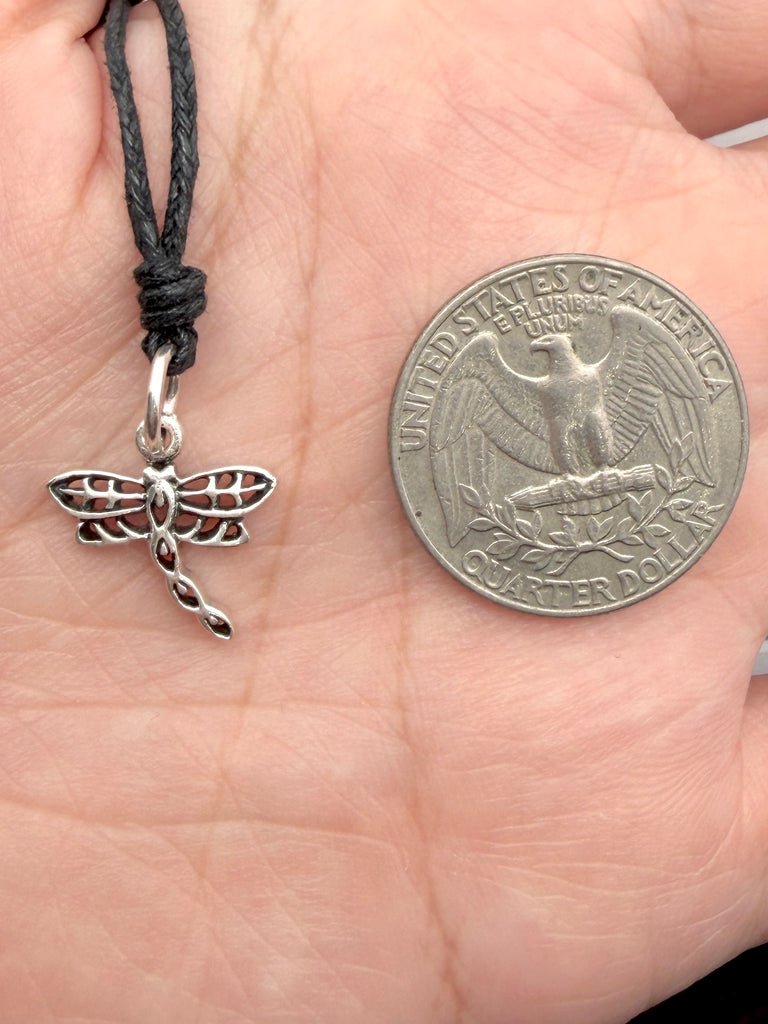 New Lovely Dragonfly Sterling Silver Brass Pewter Charm Necklace Pendant Jewelry