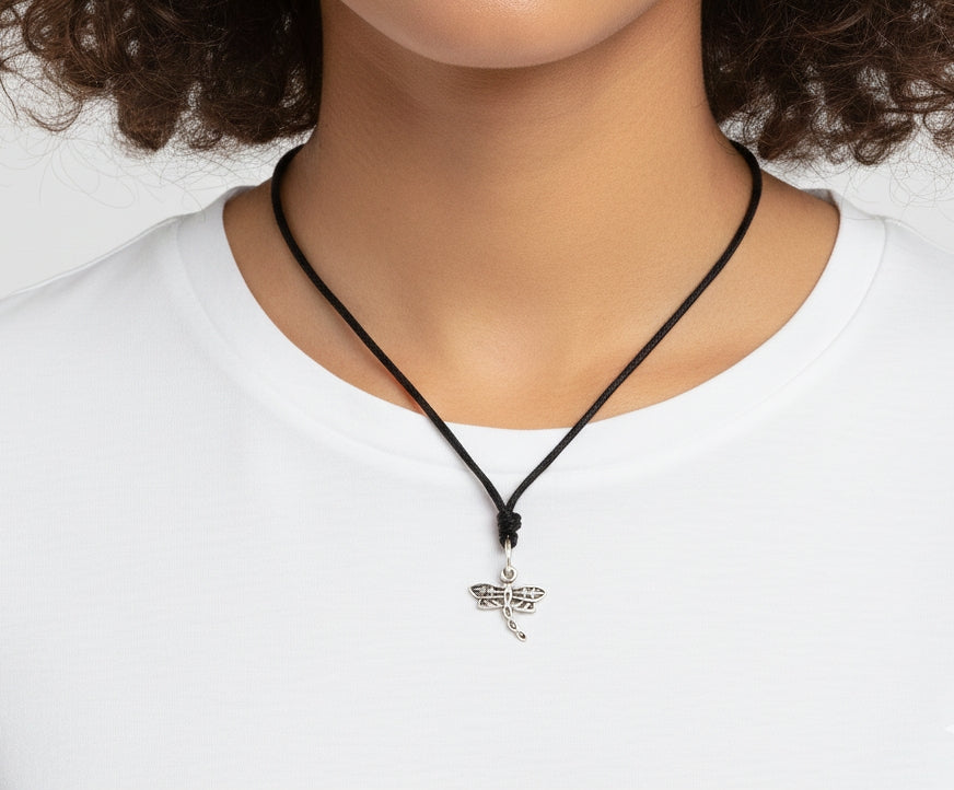 New Lovely Dragonfly Sterling Silver Brass Pewter Charm Necklace Pendant Jewelry