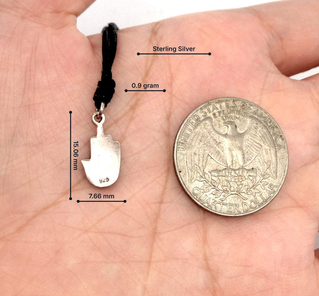 Hamsa Jewish Hand 92.5 Sterling Silver Pewter Brass Necklace Pendant Jewelry