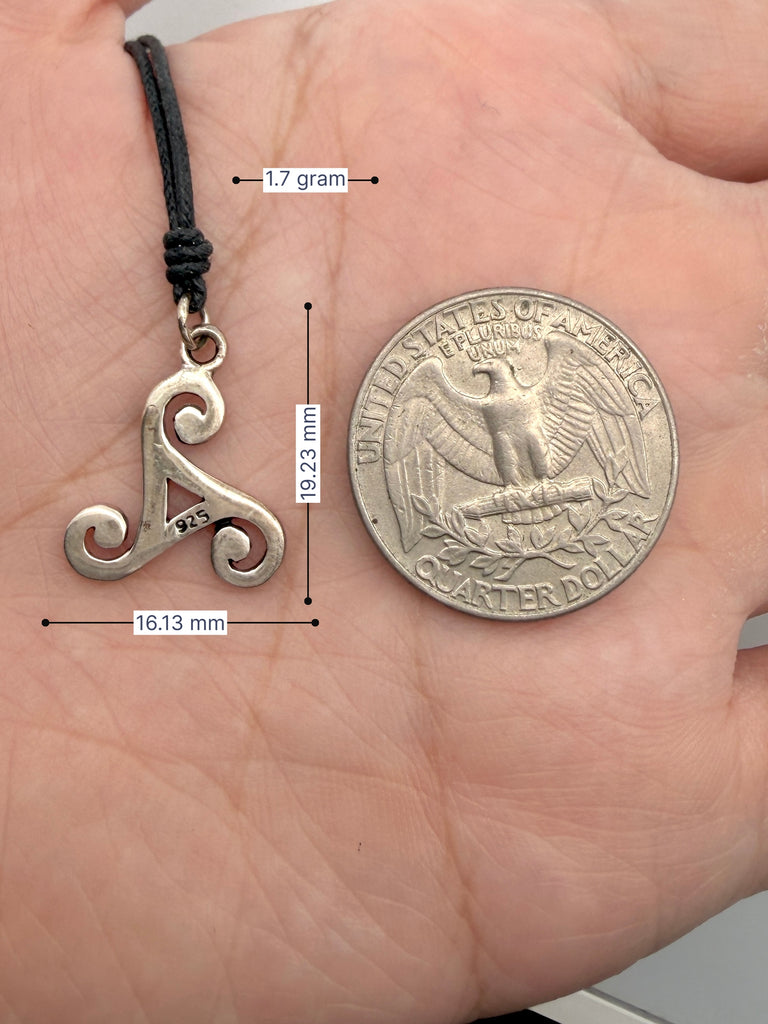 Celtic Trilogy Size S & M 92.5 Sterling Silver Gold Brass Necklace Pendant Jewelry