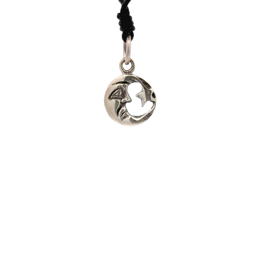 Moon & Star Silver Pewter Sterling Silver Charm Necklace Pendant Jewelry