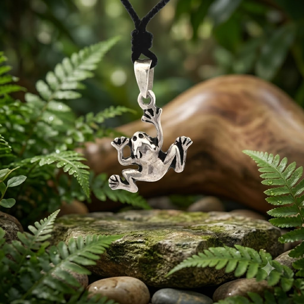 Frog Toad Prince 92.5 Sterling Silver Gold Brass Charm Necklace Pendant Jewelry