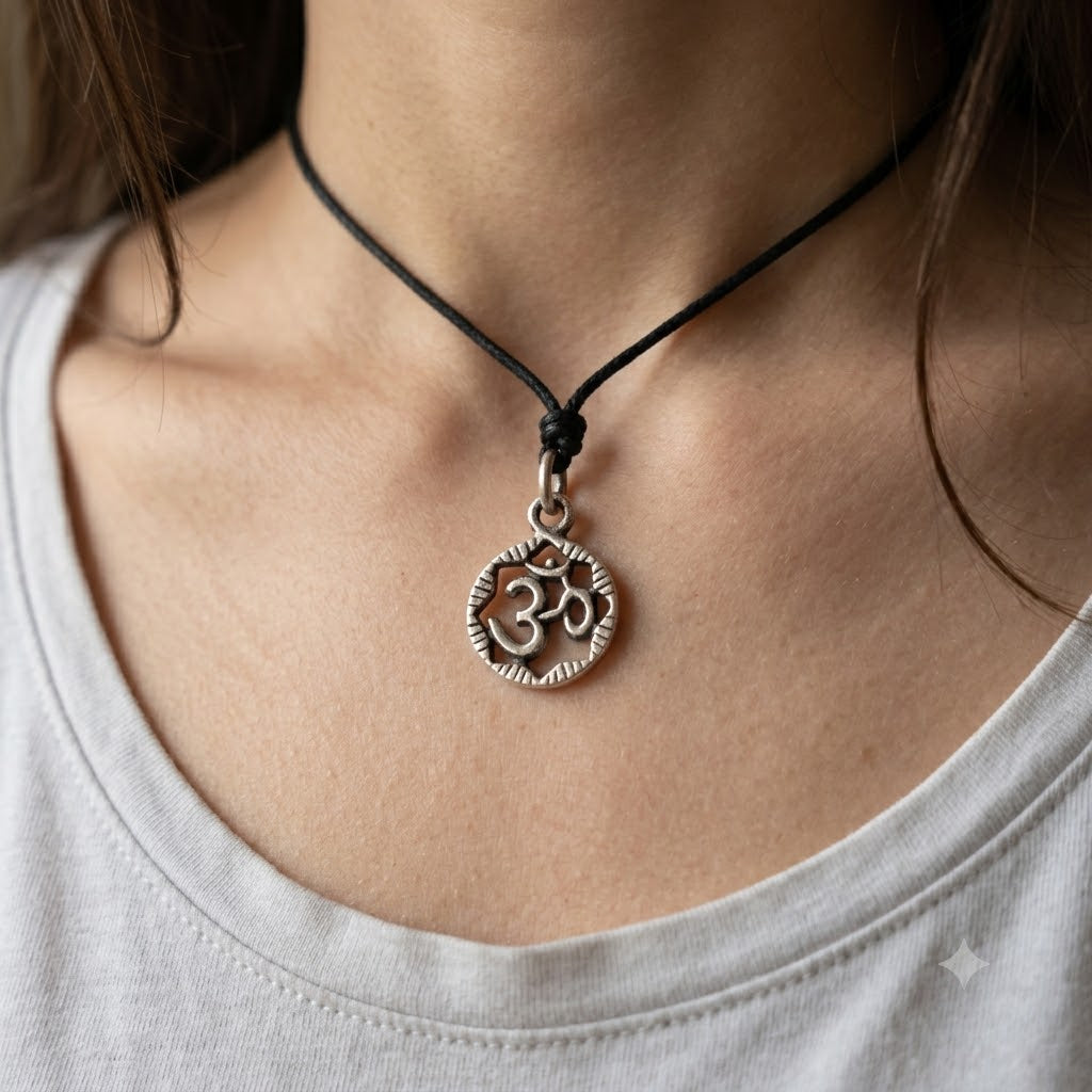 Beautiful Hindu Ohm Silver Pewter Gold Brass Charm Necklace Pendant Jewelry